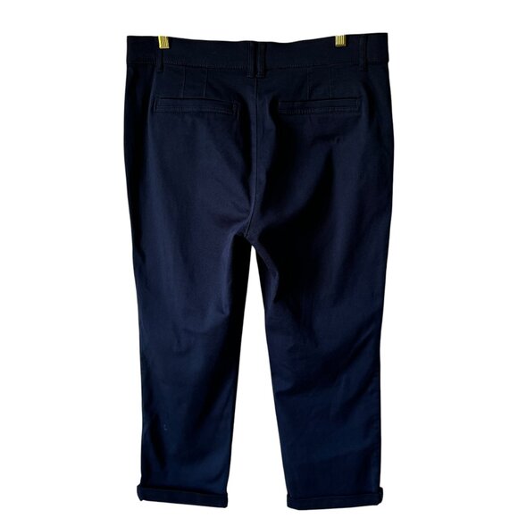 Democracy "Ab"solution® High Rise Roll Cuff Trouser Navy Blue Inseam 24" - Picture 2 of 13